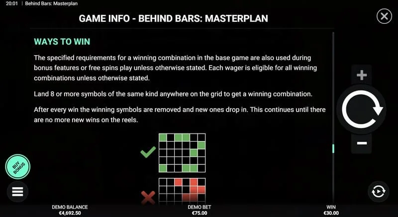 Behind Bars Masterplan - achoimre ar línte buaiteacha agus teaglamaí